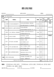 销售人员转正考核表