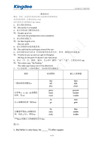 一般现在时动词的变化规律