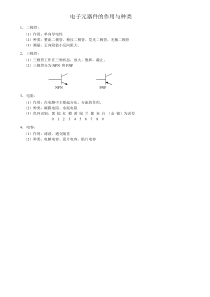 电子元器件的作用与种类