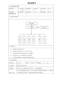 研发体系职位说明书