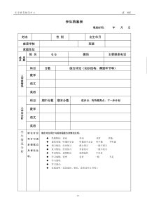 乐学教育辅导班学生档案表