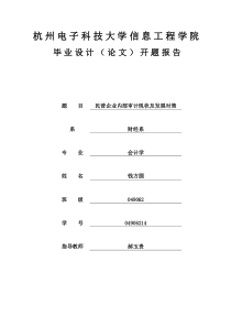 开题报告民营企业内部审计现状及发展对策