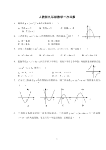 (完整)人教版九年级数学二次函数经典题型