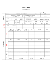 工业废水调查表