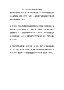 2019年全国交通事故统计数据