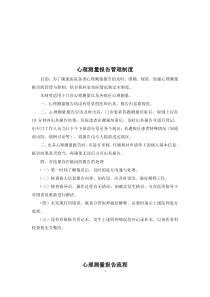 心理测量报告管理制度与流程