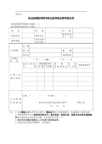 执业助理医师报考执业医师执业期考核证明