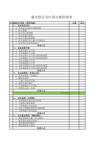 最全的公司VI设计报价清单