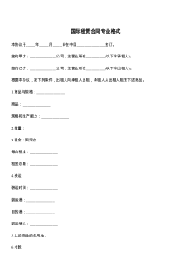 国际租赁合同专业格式