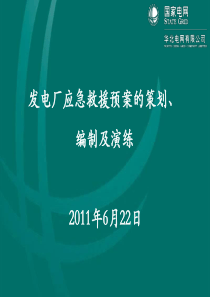 发电厂应急救援预案的策划、编制及演练(课件之五)