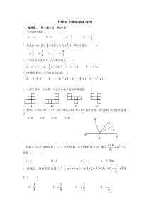 (完整)华师大版七年级上册数学期末试卷测试卷