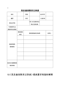 工作用表三《党员查找联系记录表》