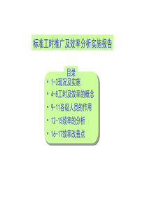 标准工时推广及效率分析实施报告