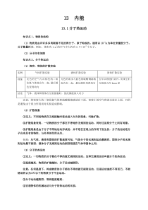 新人教版九年级物理内能知识点全面总结