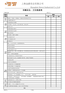 车辆安全、卫生检查表