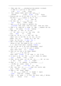 【初中英语】英语单项选择200道小题-人教版