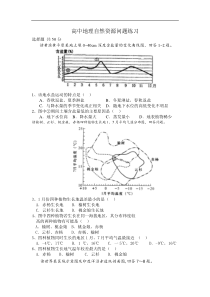 高中地理自然资源问题练习