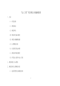 211工程项目建设方案编制提纲