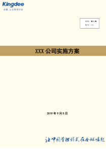 22XXX公司财务物流项目实施方案