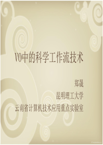 VO中的科学工作流技术