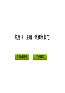 中考英语复习语法专题11主谓一致和倒装句