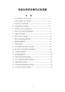 学校各类突发事件应急预案（DOC52页）