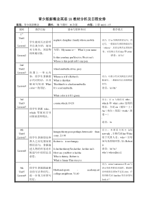 青少版新概念英语1a教学计划及日程安排