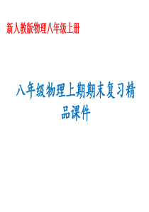 八年级物理上册总复习资料整理-