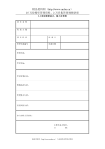 3.3项目变更动力、阻力分析表