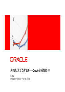 从卓越运营到卓越管理——Oracle企业绩效管理