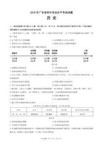 2019年广东省中考历史试题(含答案)