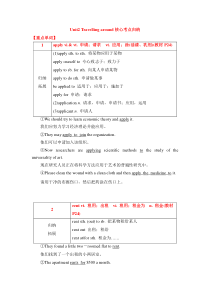 新版人教必修一Unit2-Travelling-around核心考点归纳