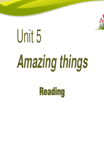 《Amazing things》ReadingPPT