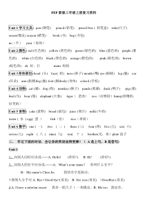 新版人教版小学英语各年级知识要点总结-