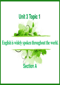 《English is widely spoken throughout the world》Sec