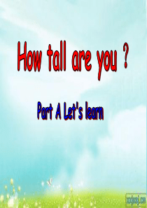 《How Tall Are You》第四课时PPT课件