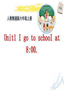 《I go to school at 》PPT课件