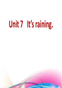 《It’s raining》PPT课件