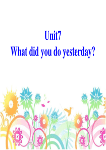 《What did you do yesterday》PPT9