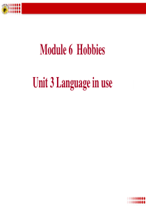 《Language in use》Hobbies PPT课件