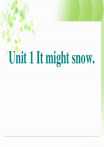 《It might snow》the weather PPT课件