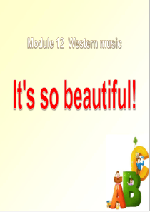 《Its so beautiful》Western music PPT课件