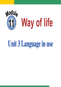 《Language in use》Way of life PPT课件