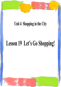 《Lets Go Shopping》Shopping in the City PPT教学课件