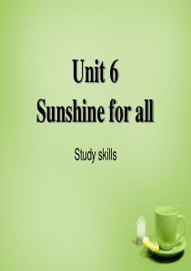 《Sunshine for all》Study skillsPPT