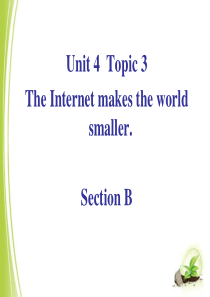 《The Internet makes the world smaller》SectionB PPT