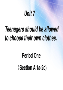 《Teenagers should be allowed to choose their own c