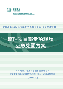 宜宾南溪35Kv程(裴石-长兴新建线路)现场应急预案