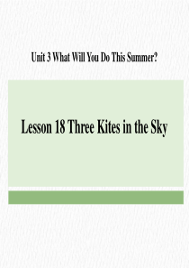 《Three Kites in the Sky》What Will You Do This Summ