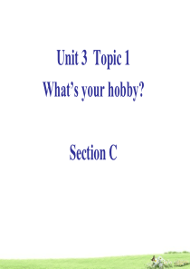 《Whats your hobby》SectionC PPT